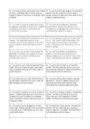 English Worksheet: Telephone roleplay