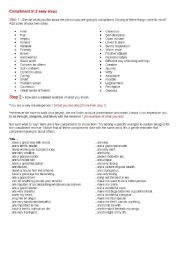 English Worksheet: Making Compliments