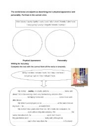 English worksheet: physical appearance and personality