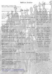 English Worksheet: Buffalo Soldier - a song by Bob Marley