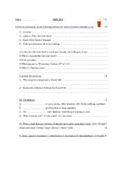 English worksheet: ALCOHOL TEST