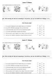 English Worksheet: school violence