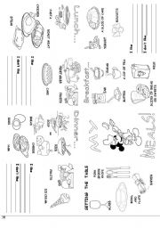 English Worksheet: My meals