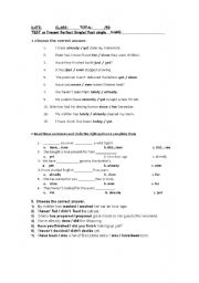 English Worksheet: PRESENT PERFECT SIMPLE TEST