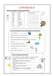 English Worksheet: Comparisons #1 (as...as)
