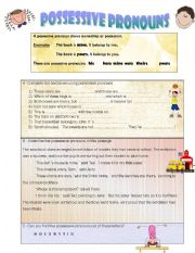 English Worksheet: Possessive Pronouns