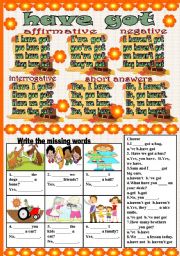 English Worksheet: have got