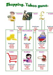 English Worksheet: shopping