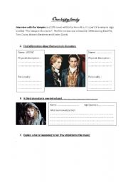 English Worksheet: Interview with a vampire (Claudia)
