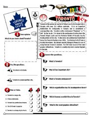 English Worksheet: RC Series_Canadian Edition_07 Toronto (Fully Editable + Key) 