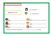 English Worksheet: Identification - How old is he/she?