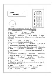 English Worksheet: grammar test