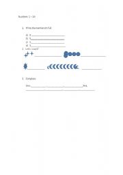 English Worksheet: Numbers 1-10