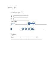 English worksheet: Numbers 1-10