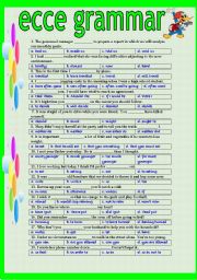 English Worksheet: ecce grammar 2