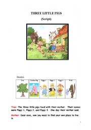 English Worksheet: Three little pigs 