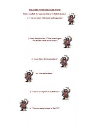 English Worksheet: Treasure Hunt