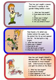 English Worksheet: Mini comprehensions