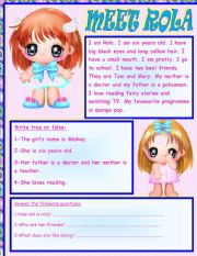 English Worksheet: MEET ROLA