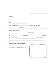 English Worksheet: Friendly Letter