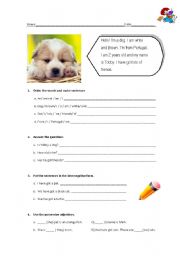 English worksheet: revision worksheet