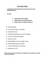 English worksheet: Mixed conditionals