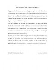 English Worksheet: My grandmother went to the doctor