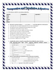 English Worksheet: Comparative and superlative adjectives