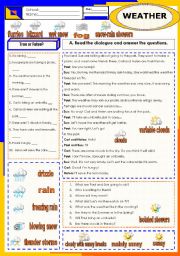 English Worksheet: weather-dialogue  (27.01.12)