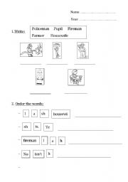 English worksheet: Jobs 