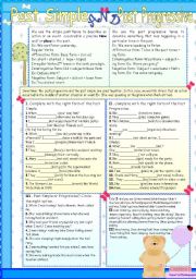 English Worksheet: PAST SIMPLE AND PAST PROGRESSIVE.