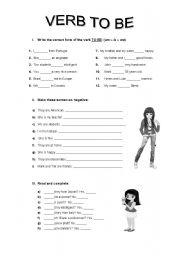 English Worksheet: VERB TO BE