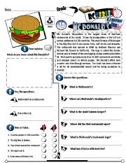 English Worksheet: RC Series_U.S Edition_18 McDonalds (Fully Editable) 