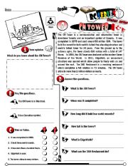 English Worksheet: RC Series_Canadian Edition_08 CN Tower  (Fully Editable)