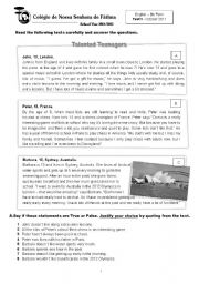 English Worksheet: Englis test