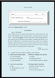 English Worksheet: Addiction test