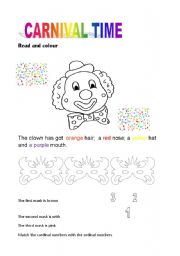 English Worksheet: CARNIVAL TIME