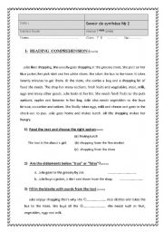 English worksheet: full term test-2 