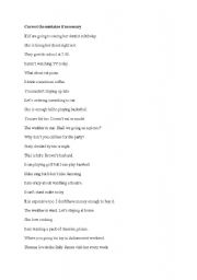 English Worksheet: Correct the mistakes