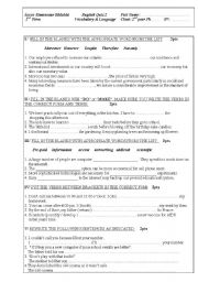 English Worksheet:  English Quiz
