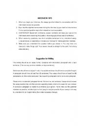 English worksheet: interview form