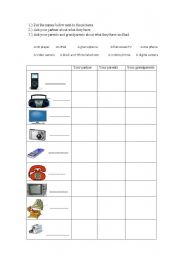 English worksheet: Technology Questionnaire