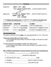 English worksheet: Passive Voice: Present, Past, Future