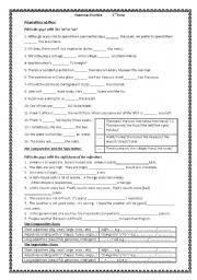 English Worksheet: Grammar Practice handout