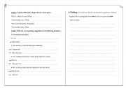 English worksheet: suggestion & surprise