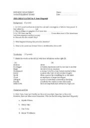 English worksheet: The Great Gatsby Worksheet