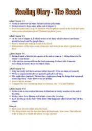 English Worksheet: Alex Garland - The Beach