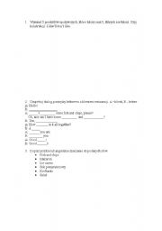 English Worksheet: food -test