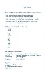 English Worksheet: knowledge assessment /test paper
