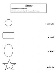 English Worksheet: shapes